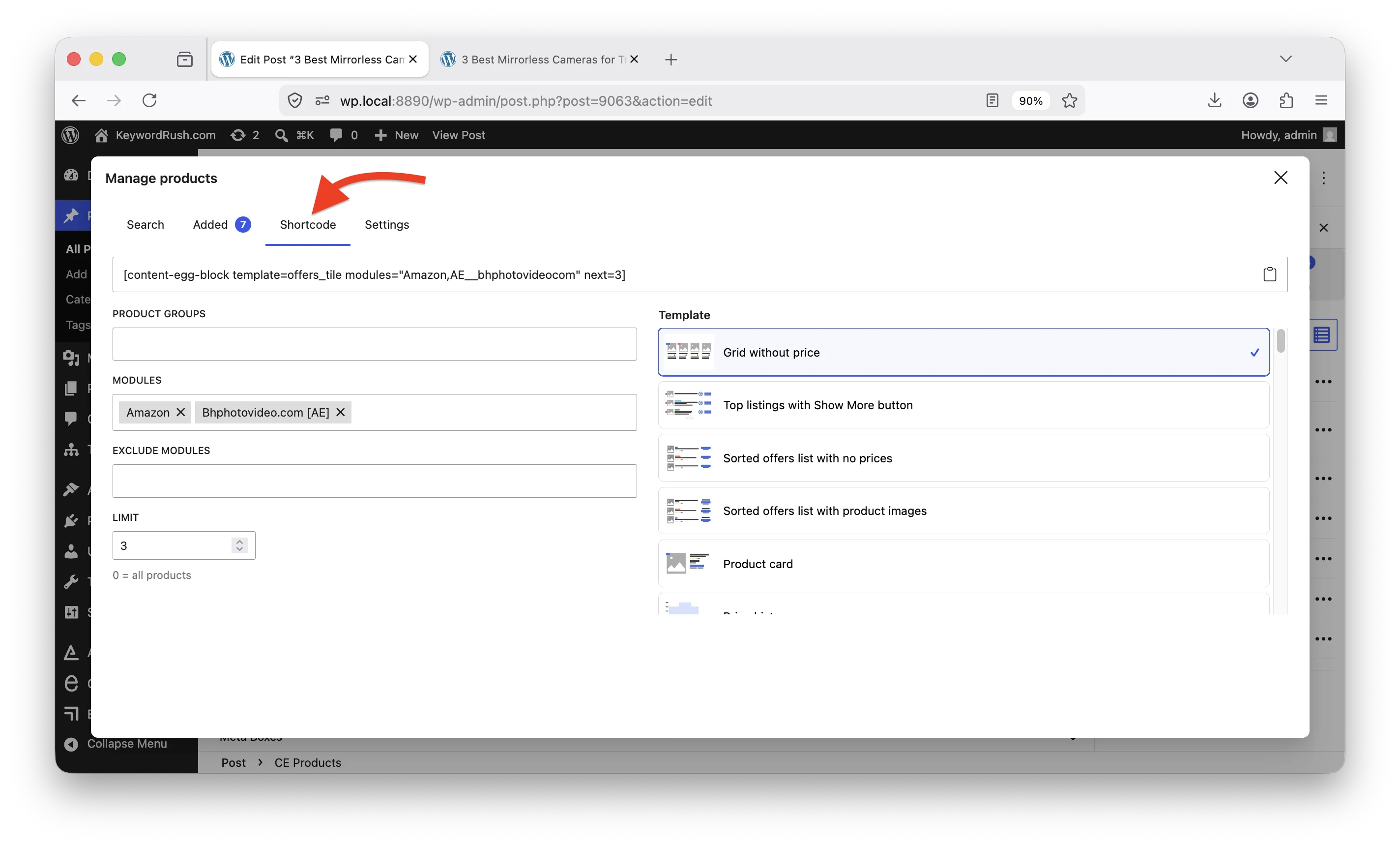 Building a content-egg-block shortcode